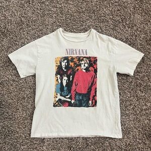 Nirvana white womens crop top t shirt